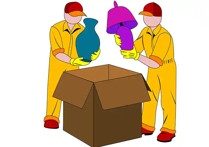 Removals Oxford packing furniture into box